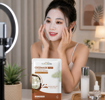 BIOHD SKIN COCOMASK Original Coconut Jelly Face Mask, Aloe & Coconut Water, Cooling Hydrating Facial Mask, K-Beauty Self Care, 1.69 oz
