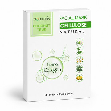 Bio-Collagen Face Mask – Korean Glass Skin Coconut Bio Cellulose Sheet Mask (5 Sheets)