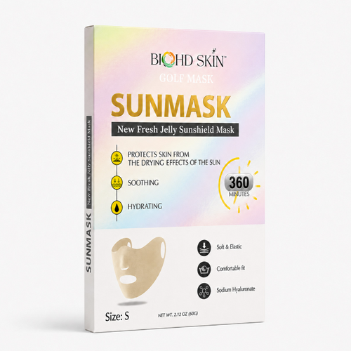 SUNMASK Jelly Outdoor Face Cover with Hydrating Essence – Golf, Tennis, Cycling (Size S)