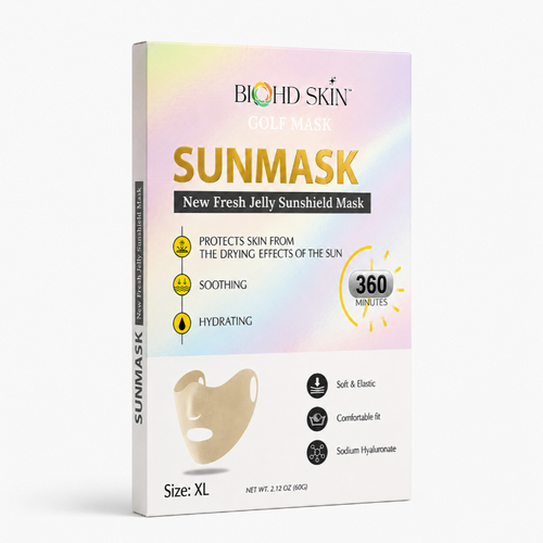 SUNMASK Jelly Outdoor Face Cover with Hydrating Essence – Golf, Tennis, Cycling (Size XL)