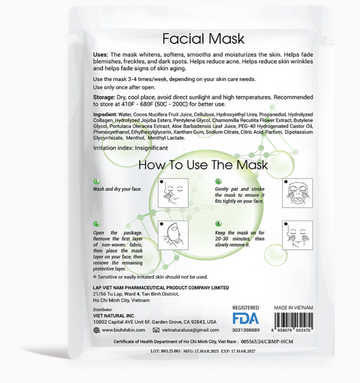 BIOHD SKIN coconut sheet mask 5-pack value set for hydrated refreshed skin