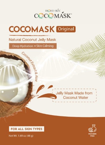 BIOHD SKIN COCOMASK Original Coconut Jelly Face Mask, Aloe & Coconut Water, Cooling Hydrating Facial Mask, K-Beauty Self Care, 1.69 oz