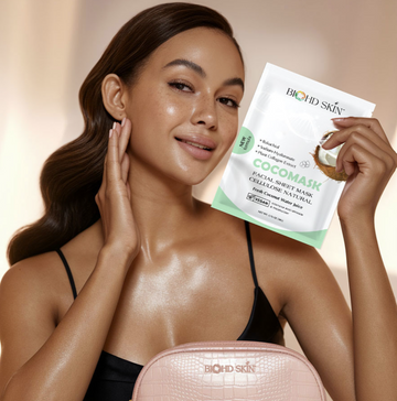 BIOHD SKIN Bakuchiol Coconut Sheet Mask, Vegan Hydrating Facial Mask with Sodium Hyaluronate & Plant Collagen, K-Beauty Self Care, 3 Sheets