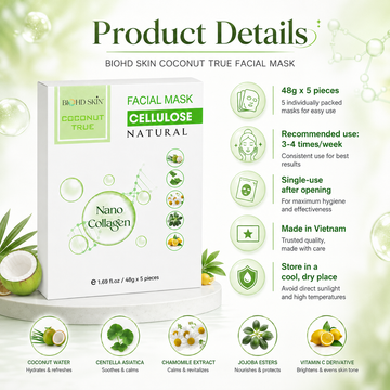 BIOHD SKIN Nano Collagen bio-cellulose second-skin facial sheet mask