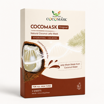 Coconut Jelly Face Mask – Cooling Hydrating Jelly Sheet Mask with Aloe (5 Sheets)