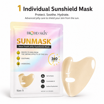 SUNMASK Jelly Outdoor Face Cover with Hydrating Essence – Golf, Tennis, Cycling (Size S)