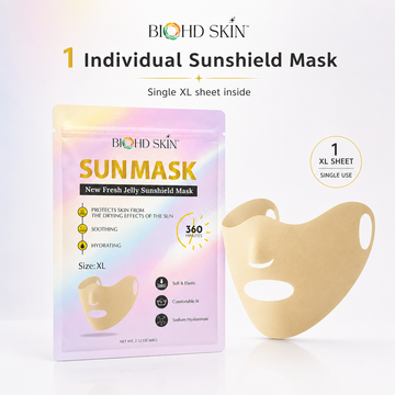 SUNMASK Jelly Outdoor Face Cover with Hydrating Essence – Golf, Tennis, Cycling (Size XL)