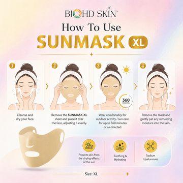 SUNMASK Jelly Outdoor Face Cover with Hydrating Essence – Golf, Tennis, Cycling (Size XL)