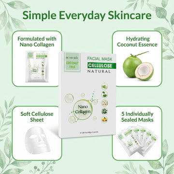 biohd skin nano collagen coconut mask brand story banner